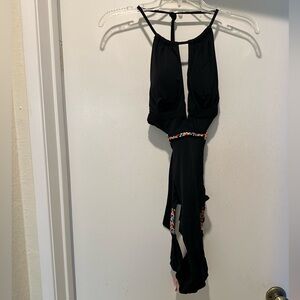 Red Carter Black Swimsuit with Vibrant Braids Size 8